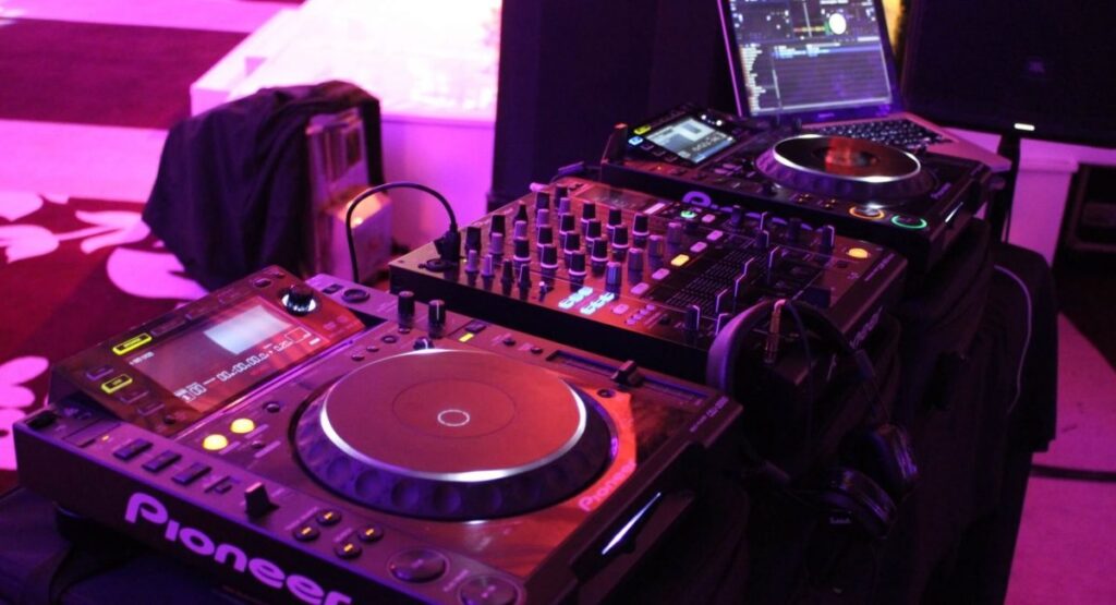 a group of electronic equipment